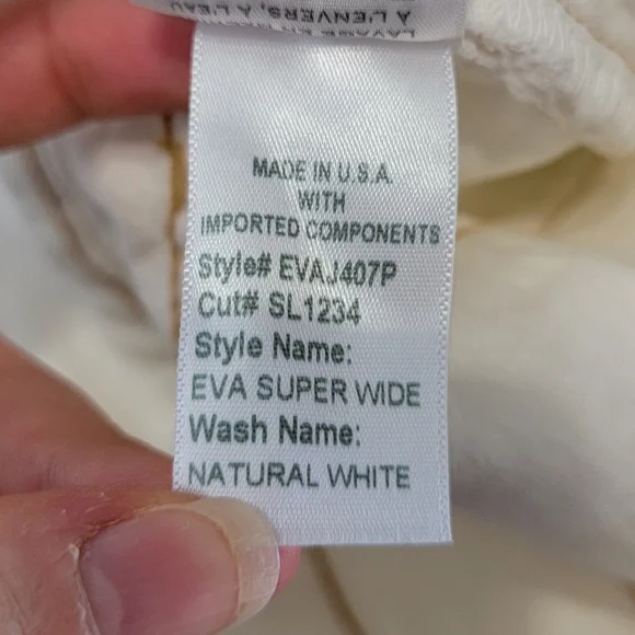 NWT SLVRLAKE Eva Jeans Super Wide Leg High Waisted White 27 - Picture 10 of 11